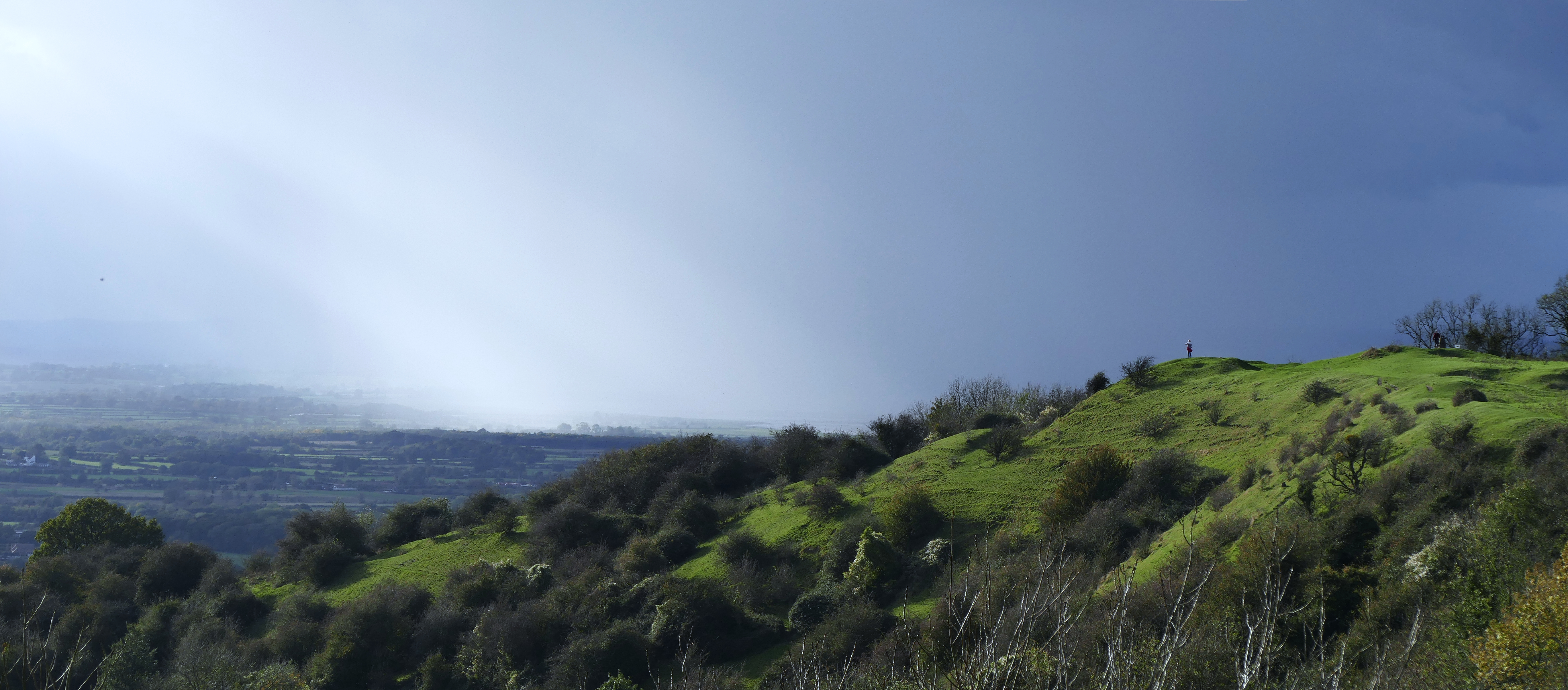 Haresfield Beacon on a stormy day